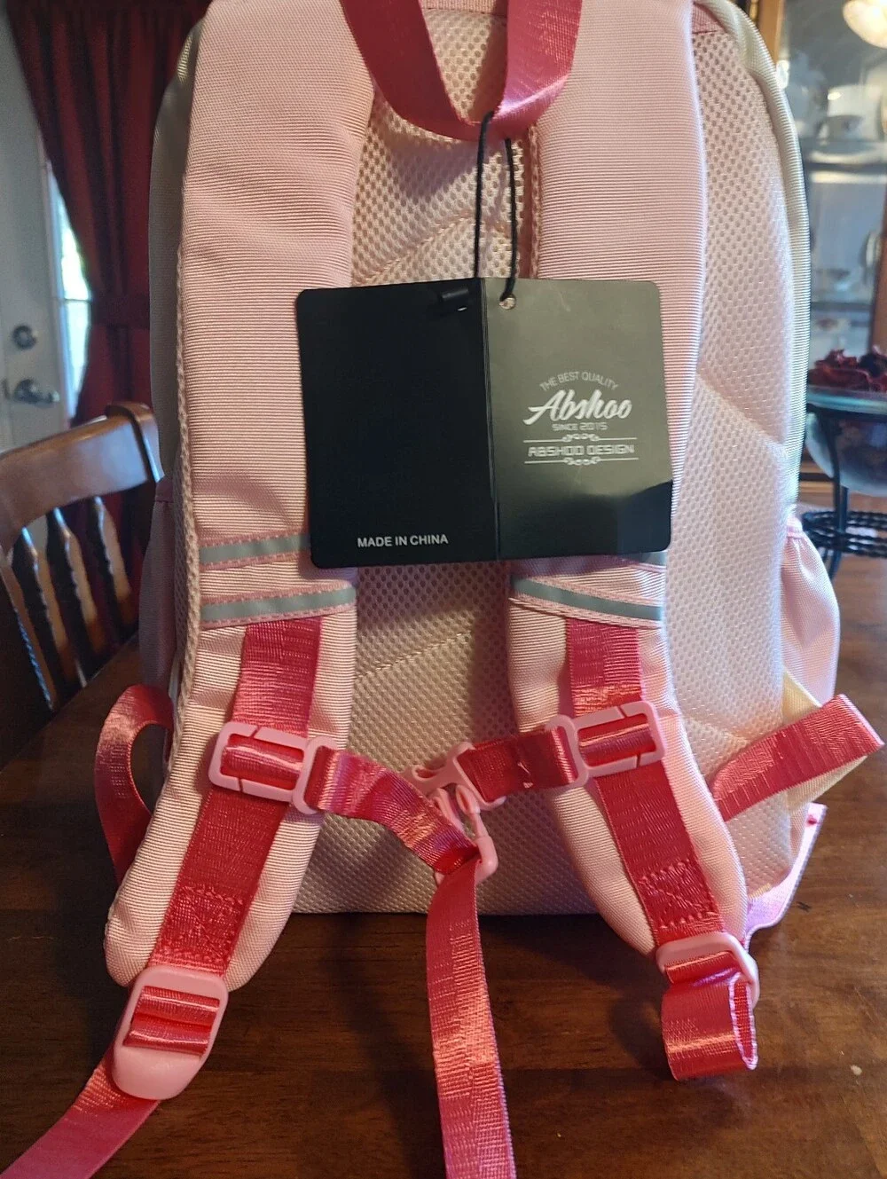 Light Pink and Cream Minimalist Backpack